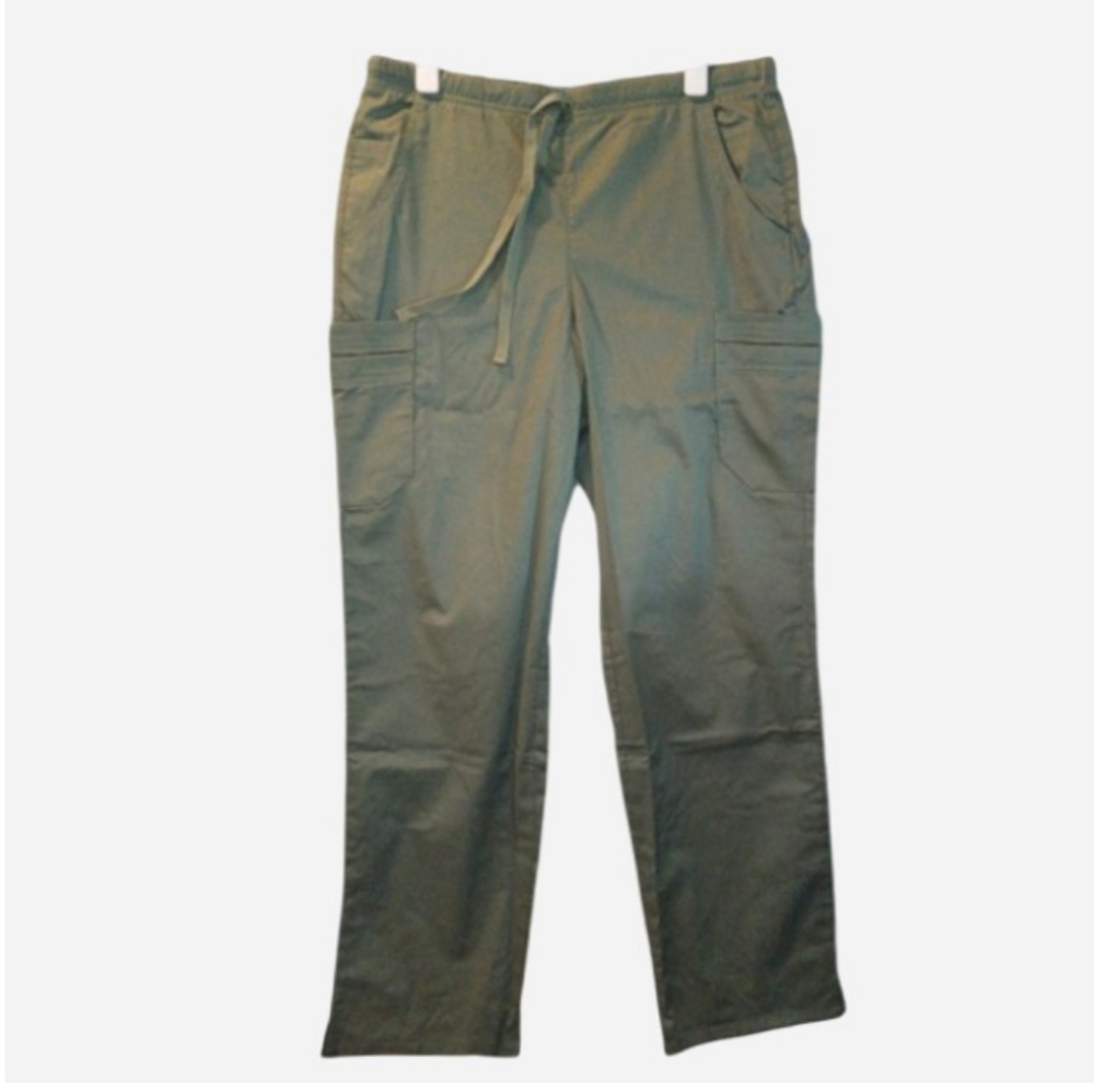 Butter-Soft Green Cargo Scrub Pants